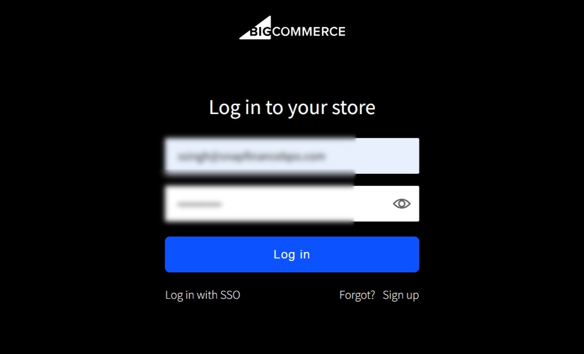 Image for BigCommerce storelogin page